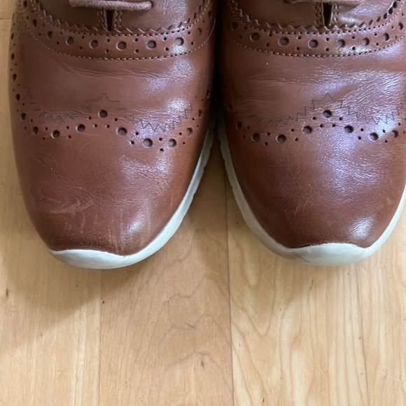 Cole Haan Zerogrand wingtip oxfords leather Woodbury brown 9.5 - Picture 3 of 8
